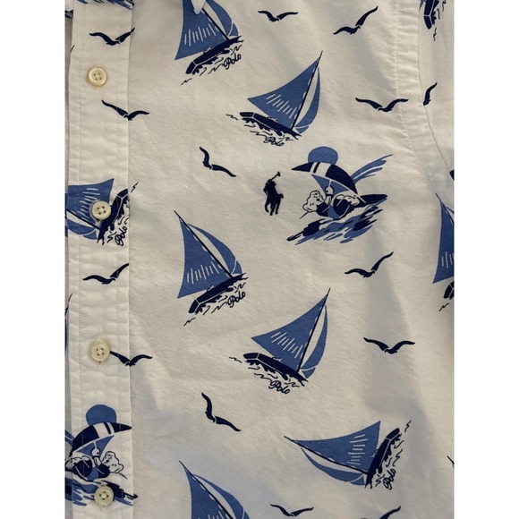 Polo Ralph Lauren Classic Fit Polo Bear Oxford Saiboat Men's Shirt- Size M - Picture 4 of 7